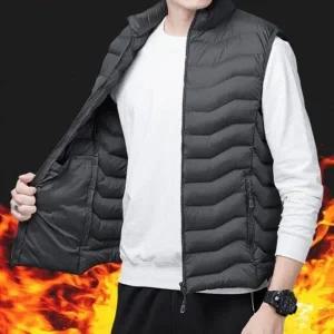 하이넥 패딩 조끼 초경량 방한 베스트 정장 겨울 점퍼 발열 남자 베스트 등산 작업 가을 겨울 조끼 패딩