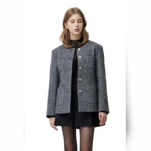 [롯데백화점]시슬리 테오 헤링본 싱글 원넥 자켓 SAJK38561