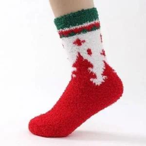 ( )겨울양말 크리스마스 보온 겨울 레드윈터 수면양 양말 겨울 보온 크리스마스