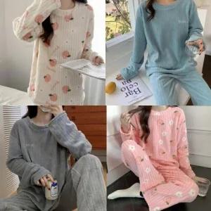 파자마 겨울파자마 수면잠옷 수면잠옷세트 홈웨어 극세사잠옷 골지 겨울잠옷 겨울