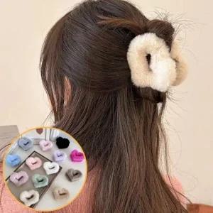 Ludia 하트 집게핀 겨울 퍼 헤어핀 10 COLOR 핀 러블리 꼬임집게핀 액세서리 하트 겨울 헤어