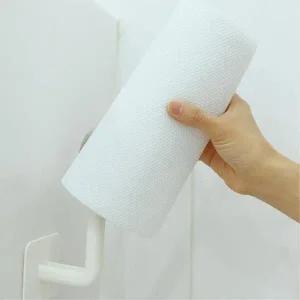 [마이모노샵] 벽면 접착식 키친타올 휴지 컵 화이트 걸이 홀더 3개