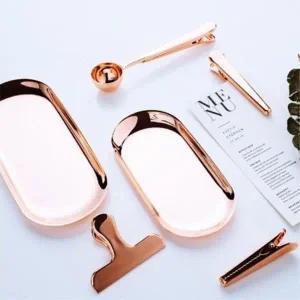 [마이모노샵] 북유럽 긴타원 금속 플레이트 메탈 수납 트레이 쟁반