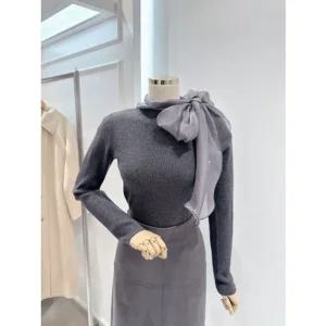 [갤러리아] [ab.f.z] 쉬폰 넥 스트랩 슬림 니트(ATA1HW48B)