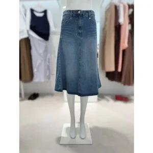 [갤러리아] [25 가을] 핀턱 플레어 데님 스커트  (Z253PSD402)
