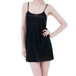 부드러운터치감 편안한 여성 베이직 끈슬립 란제리