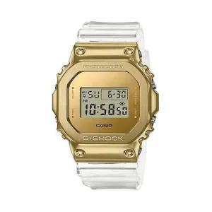 지샥 GM-5600SG-9D 스퀘어 골드 메탈 커버 디지털 남성 우레탄 시계