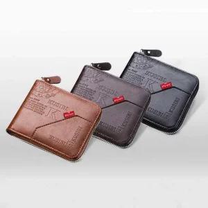 남성 영문 레터링 포인트 동전수납 신분증 빈티지 반지갑
