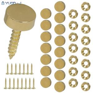 YUANJ 8/16PCS 미러 네일 캡 장식 나사 커버 유리 벽 핀 그림 택  내구성 하드웨어