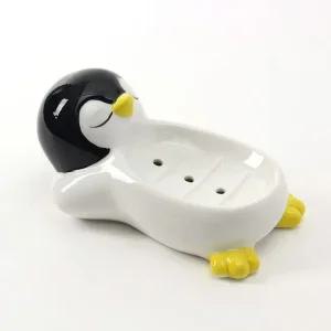 물빠짐 펭귄 비누받침대 누운펭귄 비누트레이