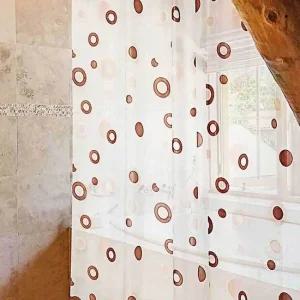 대 반투명 화장실 샤워커튼 브라운 욕실 패브릭