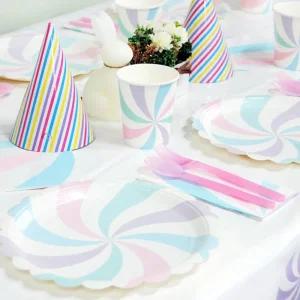 롤리팝 6인용 파티세트(컬러)테이블용품 예쁜접시 6세트 용세트 플레이트