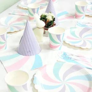 롤리팝 6인용 파티세트(컬러앤클리어)테이블용품 예쁜접시 6세트 용세트 플레이트