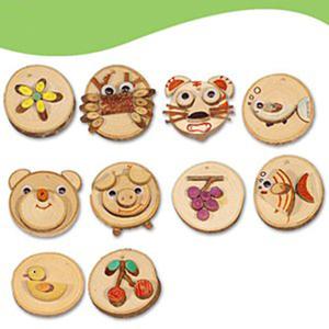 자연나무 목걸이만들기 (10종) EDU-35021 / 체험학습키트 나무공작공예 교육완구