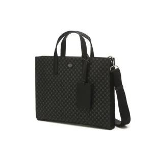[롯데백화점]닥스 액세서리 [LOUIS BRIDGE]블랙 로고패턴 가죽 서류가방 DBBA2F602BK