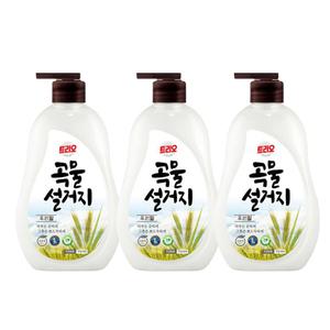 트리오 곡물설거지 주방세제 우리밀 용기 750ml x3개