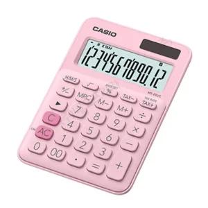 HJ 카시오 정품 일반계산기 사무용 탁상용 전자계산기 MS-20UC 핑크 화이트 오렌지 블랙 레드 블루 그린 퍼플