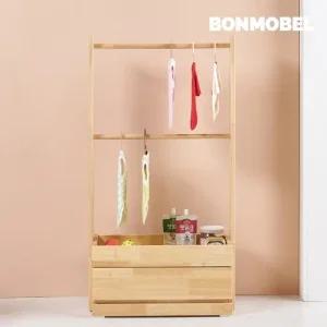 원목 반려동물 옷장 2단행거 수납장