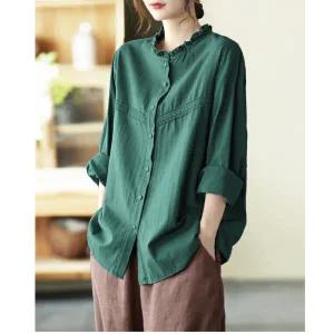 [쉐바]슈리프릴넥블라우스2종