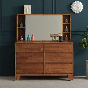 [해오름가구]버플리 첼로 고무나무 원목 1200 와이드 화장대서랍장[31650549]