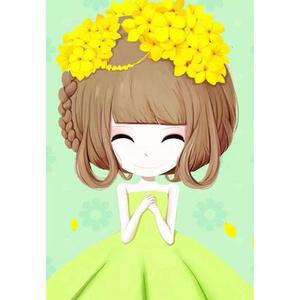 [OFM669OS]미인 01 패브릭형 보석십자수 20x30