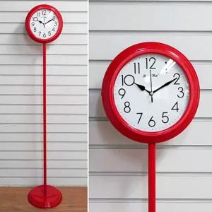 GB6072 무소음 메탈 단면 스탠드시계 레드 제조한국 스탠드시계 무소음시계 플로어시계 메탈시계