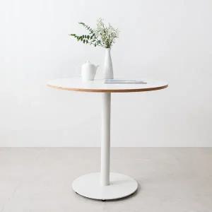 [공간미가구]밀키 800 원형 식스 화이트 테이블 카페 식탁 커피숍 업소 디자인