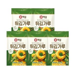 백설 5가지 재료로만 만든 튀김가루 1kg x5개