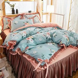 침구 매트리세련스 침대 이불 베개 매트 커버 세트 라군