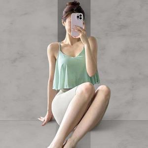 [다잇템]여성 백스트랩 소프트핏 필라테스 민소매티