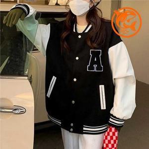 영문 아이템 캐주얼 야구점퍼 빅사이즈 포인트 (3pml4)