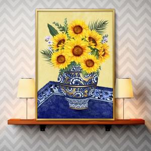 해바라기그림 액자 A3 7SUN1 풍수그림 돈들어오는