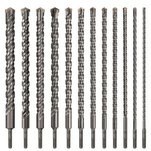 Plus 1Pc 커터 오거 콘크리트 400mm 더블 블록 30mm 벽돌 전기 비트 크로스 SDS 해머