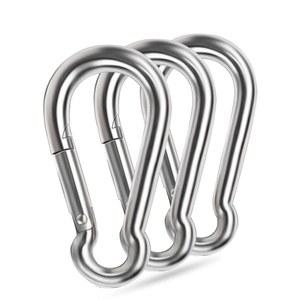 5인치 4인치 대형 스프링 스냅 후크, 에쿤바이 헤비 듀티 로프 커넥터 304 스테인리스 스틸 후크 클립 링크 버클 1/2 3/8 해먹 스윙 야외 여행용