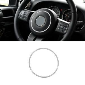 DIYSMART 지프 호환 액세서리 랭글러 JK 2012 블링 스티어링 휠 로고 링 금속 스티커