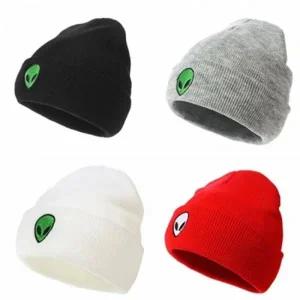 외계인 자수 숏비니 니트 비니 와치캡 레옹모자 대두 소두 힙합 스타일