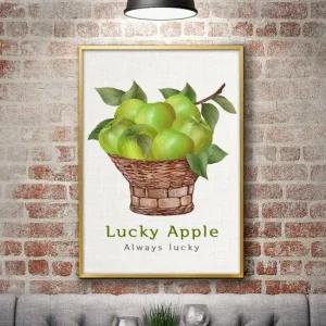 사과그림 액자 A2 3APP5 풍수그림 돈들어오는 풍수그림 풍수인테리어 풍수 부자되는그림