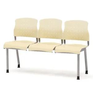 로비대기실 의자3인-아이보리 장의자 연결의자 로비의자 벤치의자 대기실의자
