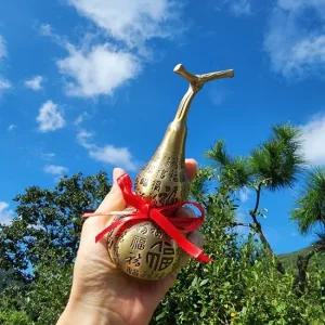 재물운 상승 만복 오복 액운 ?는 황동 호리병 장식품