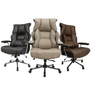사무용 트리플 스타일 가죽 체어 고정 고품질 오피스 오너스의자 중역의자 사무용의자