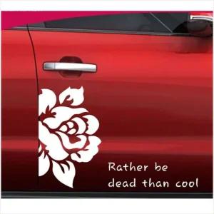 D24 타투 장미 포인트 데칼스티커 TKBG-07 활용도높은 편리한 튜닝스티커 꾸미기 자동차튜닝