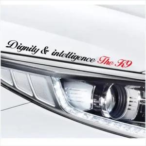 D24 더K9 흘림체 슬로건 로고 데칼스티커 126 활용도높은 자동차튜닝스티커 차량용튜닝용품