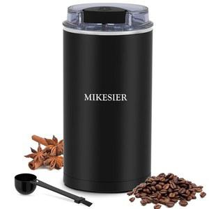 커피 그라인더, 커피빈 그라인더 전기, 허브/스파이스/넛 전기 304 스테인리스 스틸 블레이드 원터치 주방 또는 가정용, 블랙