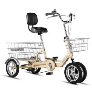 성인용 3륜 자전거 경량 세발자전거 수납함 짐수레