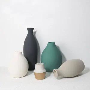 [콩심팥심]오브제 세라믹 플랜테리어 무드 도자기 화병 4type