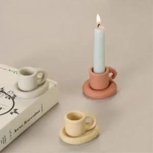 빈티지 호롱볼 촛불 캔들 세라믹 촛대 1+1