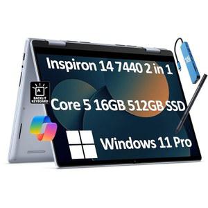 Dell Inspiron 14 7440 2-in-1 노트북(14인치 FHD+ 터치스크린, 인텔 코어 5 120U( i7-1355U), 16GB DDR5, 512GB SSD), 크리에이터, 디자이너, IST 허브 & 펜, 10시간 긴 배터리 수명, Win 11 Pro with AI Copilot용