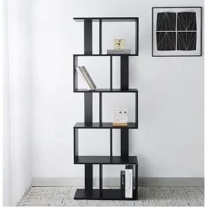 [셀링코리아]S 룸앤오피스 RWD4011-BK 퍼즐책장 블랙 5단 PUZZLE SHELF BLACK 인테리어 수납장 거실
