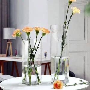 [셀러에이드]ksr 베하몰 사각 유리 화병 10x10x10cm