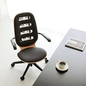 [마켓비]고품질 컴퓨터 책상의자 사무실 허리편한 높이조절 안마 의자 식탁의자 원목의자 카페의자 WFHB1L